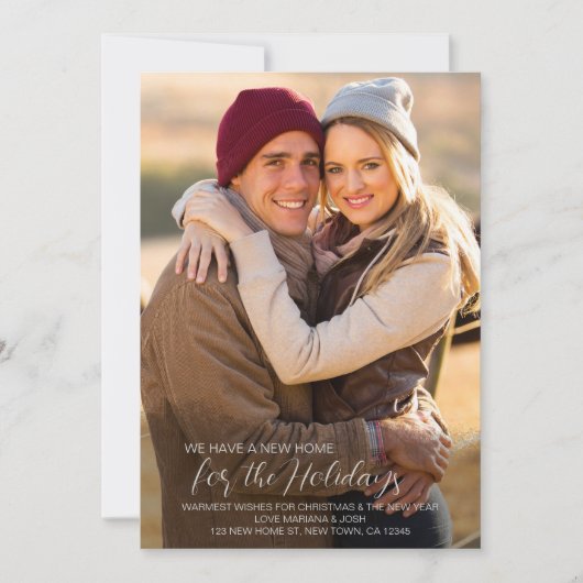 休日の新しいホーム写真の新住所 シーズンカード (正面)