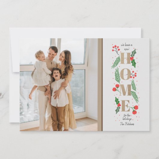 休日の新しいホーム写真の移動 シーズンカード (正面)