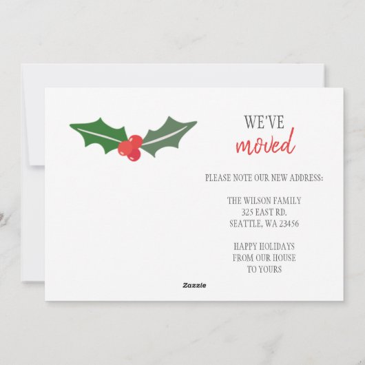 休日の新しいホーム写真の移動 シーズンカード (裏面)