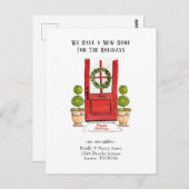 休日の新しいホーム移動はがき ポストカード (正面/裏面)