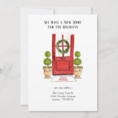 休日の新しいホーム移動 招待状 (正面)