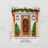 休日の新しい住所の引越し案内はがき シーズンポストカード (正面/裏面)