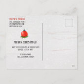 休日の新しい住所の引越し案内はがき シーズンポストカード (裏面)