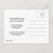 休日の新しい住所カード – 引っ越しましたはがき 案内ポストカード (裏面)