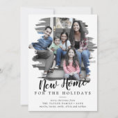 休日の新しい家にブラシを付けた写真 シーズンカード (正面)