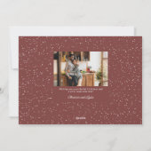 休日の新しい家のマルーンクリスマスムービング シーズンカード (裏面)