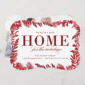 休日の新しい家の引越し発表 シーズンカード (正面/裏面)