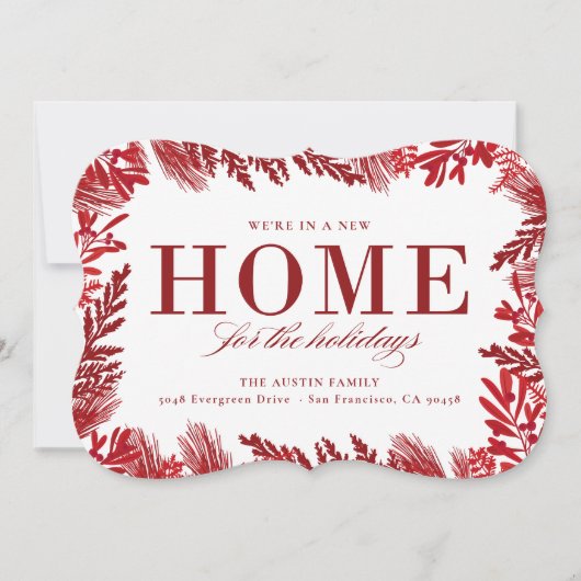 休日の新しい家の引越し発表 シーズンカード (正面)