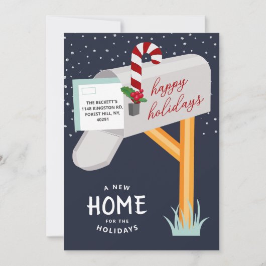 休日の新しい家の引越し発表 シーズンカード (正面)