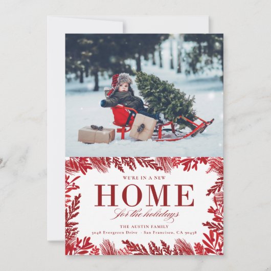 休日の新しい家の引越し発表 シーズンカード (正面)