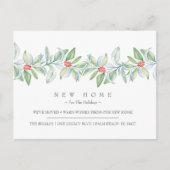 休日の新しい家の引越し発表 ポストカード (正面)