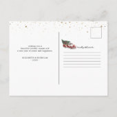 休日の新しい家の引越し発表 ポストカード (裏面)