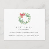 休日の新しい家の引越し発表 ポストカード (正面)