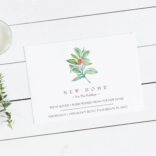 休日の新しい家の引越し発表 ポストカード