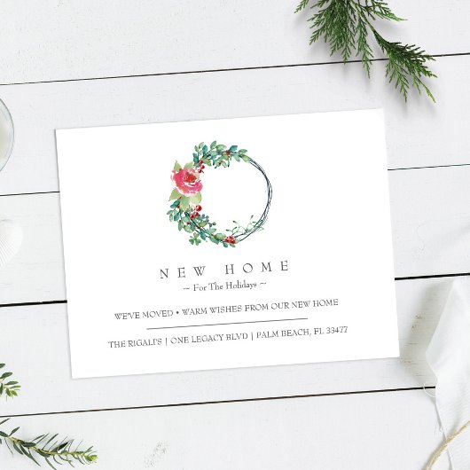 休日の新しい家の引越し発表 ポストカード