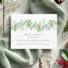 休日の新しい家の引越し発表 ポストカード