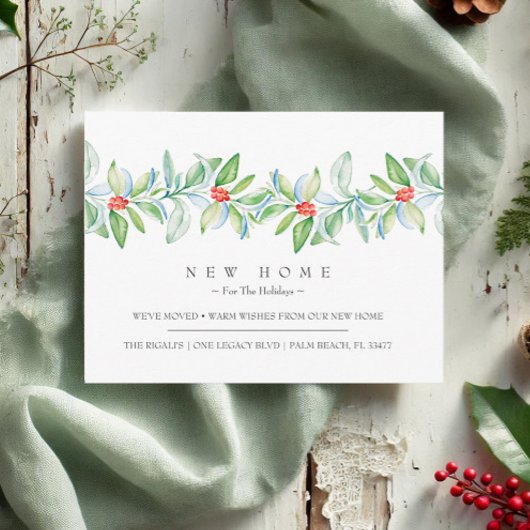 休日の新しい家の引越し発表 ポストカード