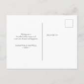 休日の新しい家の引越し発表 ポストカード (裏面)