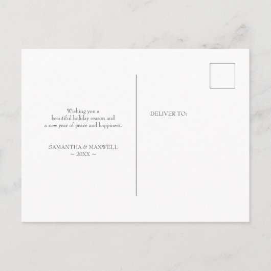 休日の新しい家の引越し発表 ポストカード (裏面)