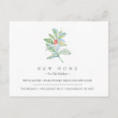 休日の新しい家の引越し発表 ポストカード (正面)