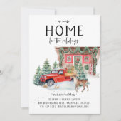 休日の新しい家の引越し発表 案内状 (正面)