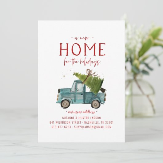 休日の新しい家の引越し発表 案内状 (スタンド正面)