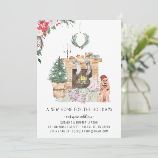 休日の新しい家の引越し発表 案内状 (スタンド正面)