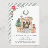 休日の新しい家の引越し発表 案内状 (正面/裏面)