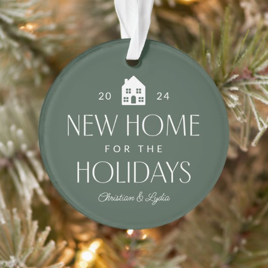 休日の新しい家の緑の写真クリスマス オーナメント (ツリー)