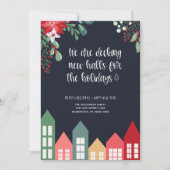 休日の新しい家への引越し発表 招待状 (正面)