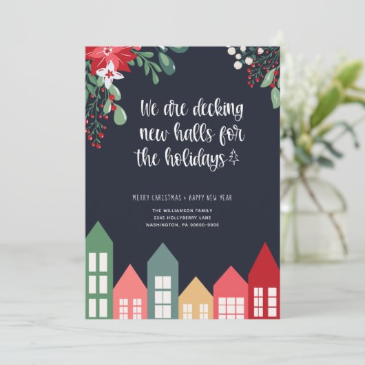 休日の新しい家への引越し発表 招待状 (スタンド正面)