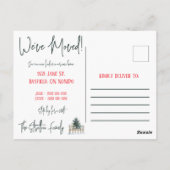 休日の新しい家、コテージ移動 ポストカード (裏面)