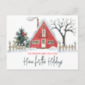 休日の新しい家、コテージ移動 ポストカード (正面)