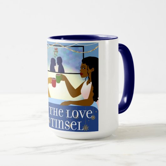 休日の映画を見ながら行く快適なマグカップ マグカップ (正面右)