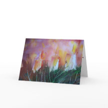 休日の暖かさの水彩画の挨拶状