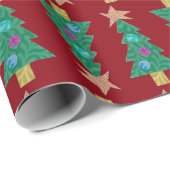 休日の木の包装紙 ラッピングペーパー (ロールコーナー)