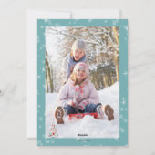 休日の木の縦の写真カード シーズンカード (裏面)