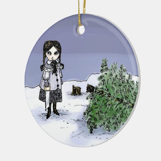 休日の木を倒すこと セラミックオーナメント (左)