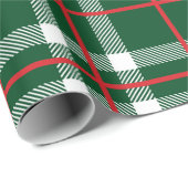 休日の格子縞の包装紙の緑 ラッピングペーパー (ロールコーナー)