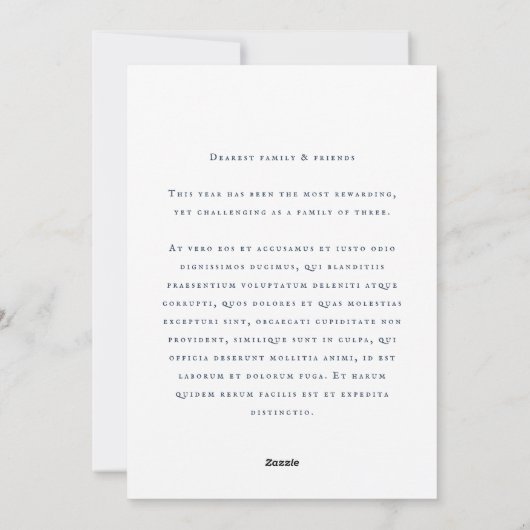 休日の格言赤と青の非写真 シーズンカード (裏面)