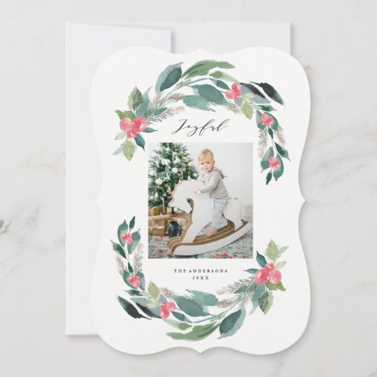 休日の森林写真カード シーズンカード (正面)