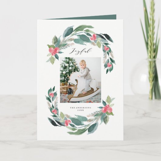 休日の森林挨拶状 シーズンカード (正面)