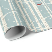 休日の樺の木ツリー ラッピングペーパー (ロールコーナー)