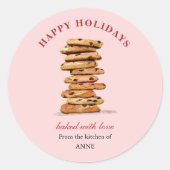 休日の水カラーチョコレートチップクッキー ラウンドシール (正面)