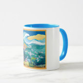 休日の水泳 マグカップ (正面右)