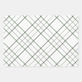 休日の水玉模様と格子模様の赤い緑 ラッピングペーパーシート (正面)