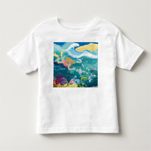 休日の海 トドラーTシャツ (正面)
