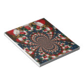 休日の渦巻き旋回:レトロクリスマスアート文房具セット ノートパッド (アングル)