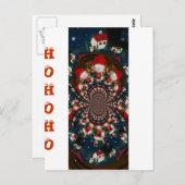 休日の渦巻き旋回:レトロクリスマスアート文房具セット ポストカード (正面/裏面)