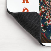 休日の渦巻き旋回：レトロクリスマスアート文房具セット マウスパッド (コーナー)